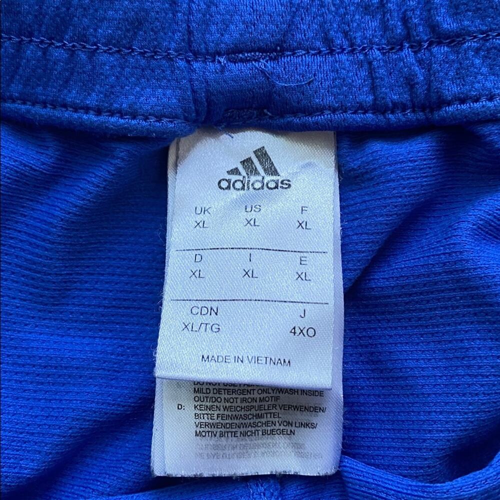 Adidas Athletic Shorts Boys Size XL Blue and Black - Picture 2 of 6
